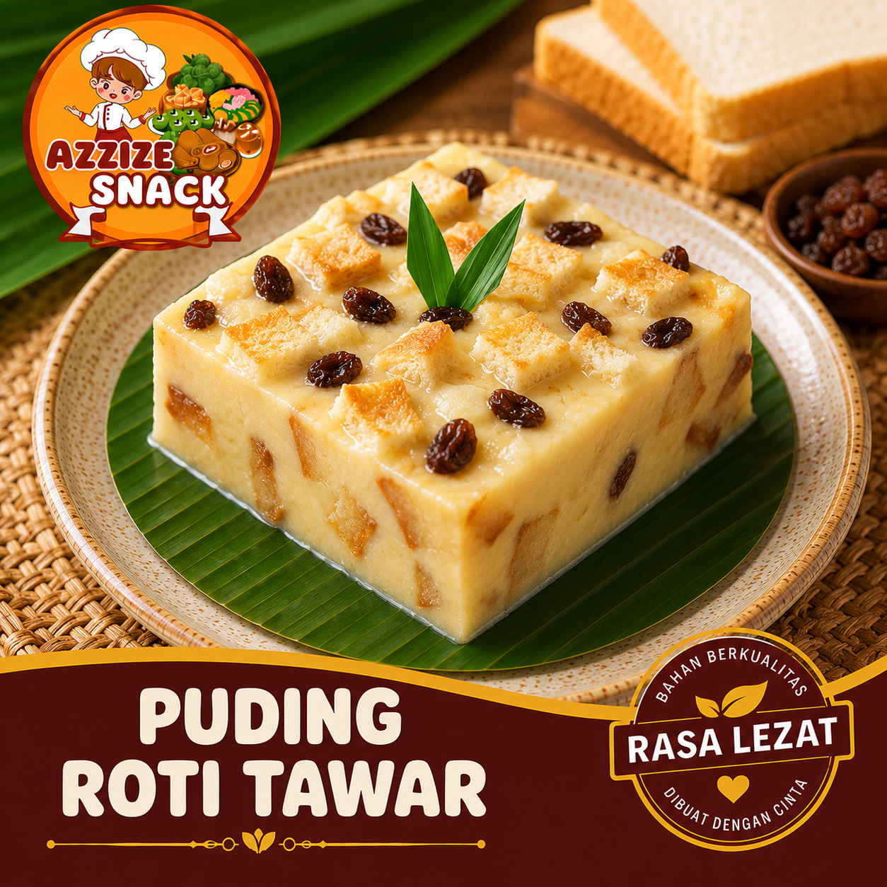 Puding Roti Tawar